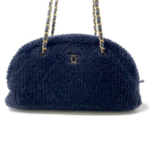 将图像加载到图库查看器中，CHANEL Coco Neige Bowling Bag NavyAS5059 Shearling Lambskin Size Large
