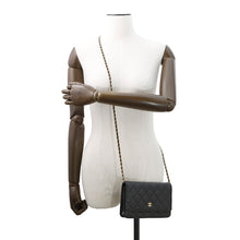 Load image into Gallery viewer, CHANEL Matelasse Chain wallet BlackAP0250 Caviar Leather
