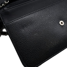 Load image into Gallery viewer, CHANEL CC Logo Chain Wallet BlackA48654 Caviar Leather
