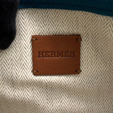 将图像加载到图库查看器中，HERMES Velocipedist Pouch Blue Cotton100%

