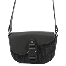 Load image into Gallery viewer, Dior Oblique Saddle Shoulder Black2ADCA435YKS Canvas Calf Leather Size Mini
