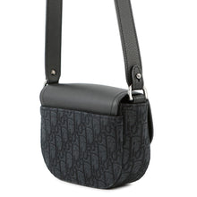 Load image into Gallery viewer, Dior Oblique Saddle Shoulder Black2ADCA435YKS Canvas Calf Leather Size Mini
