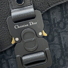 Load image into Gallery viewer, Dior Oblique Saddle Shoulder Black2ADCA435YKS Canvas Calf Leather Size Mini
