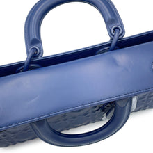 将图像加载到图库查看器中，Dior ★Lady D Joy Cannage 2-Way Bag NavyM0540INEA Leather Size Medium
