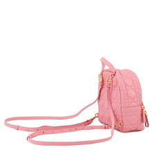 将图像加载到图库查看器中，Dior Cannage Backpack PinkM9222UNGF Leather Size Mini
