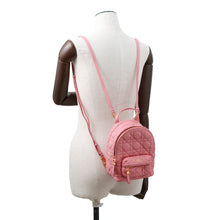 将图像加载到图库查看器中，Dior Cannage Backpack PinkM9222UNGF Leather Size Mini
