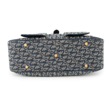 将图像加载到图库查看器中，Dior Trotter double saddle bag Navy Canvas Leather
