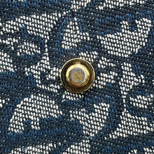 Load image into Gallery viewer, Dior Trotter double saddle bag Navy Canvas Leather
