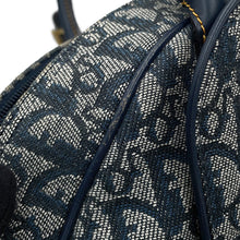 将图像加载到图库查看器中，Dior ★Trotter double saddlebag Navy Canvas Leather
