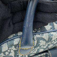Load image into Gallery viewer, Dior Trotter double saddle bag Navy Canvas Leather
