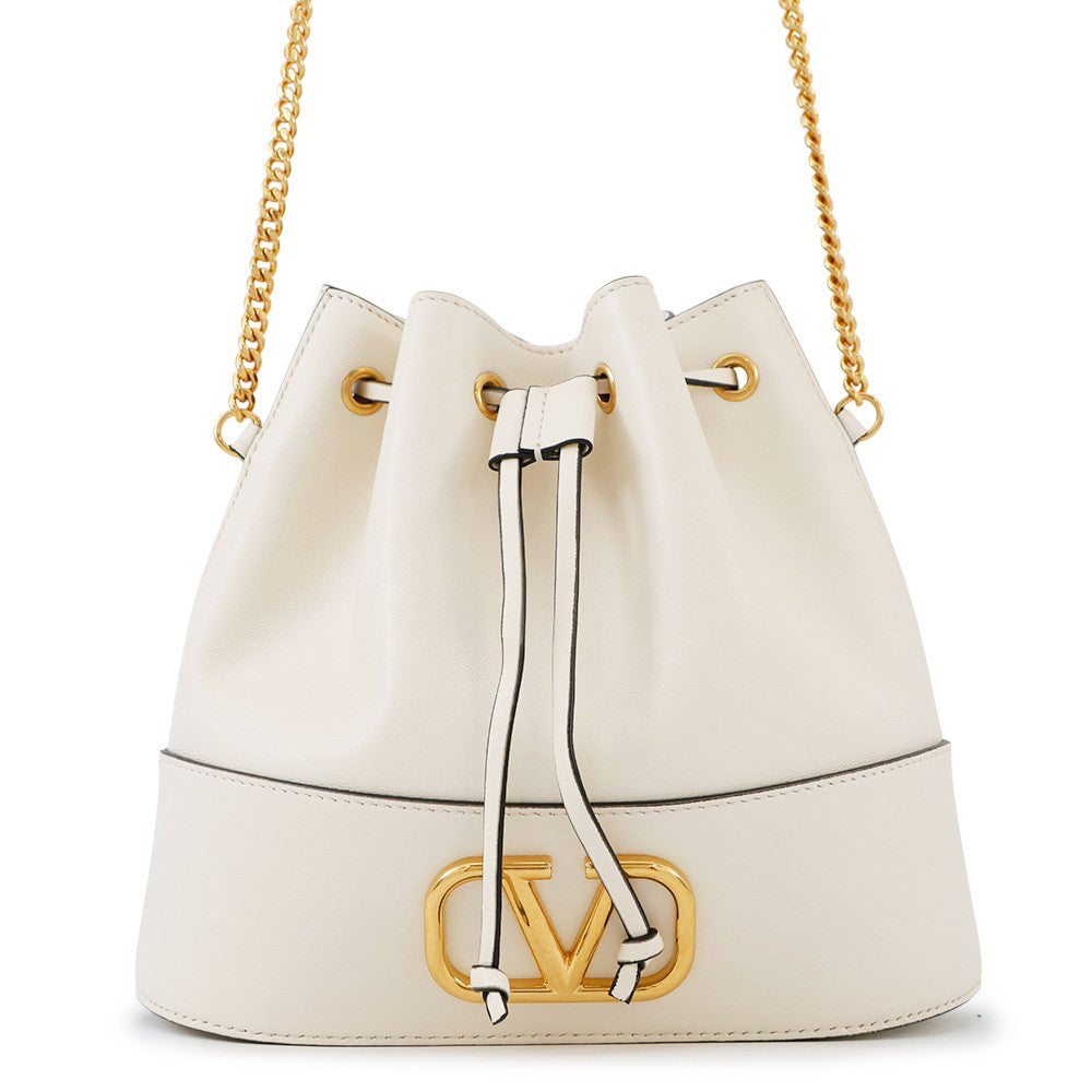 Valentino Garavani V Logo Bucket Bag Shoulder Bag Ivory3W2P0T83HPF Leather