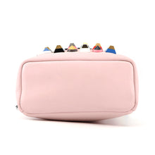 将图像加载到图库查看器中，FENDI Bolsa Vitto Dolce Studded Shoulder Bag Pink8BT281 Leather

