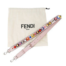 将图像加载到图库查看器中，FENDI Bolsa Vitto Dolce Studded Shoulder Bag Pink8BT281 Leather
