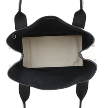 Load image into Gallery viewer, BALENCIAGA Navy Kabas Natural/Black339933 Canvas Leather Size S

