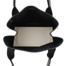 Load image into Gallery viewer, BALENCIAGA Navy Kabas Natural/Black339933 Canvas Leather Size S
