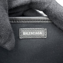 将图像加载到图库查看器中，BALENCIAGA Navy Kabas Natural/Black339933 Canvas Leather Size S
