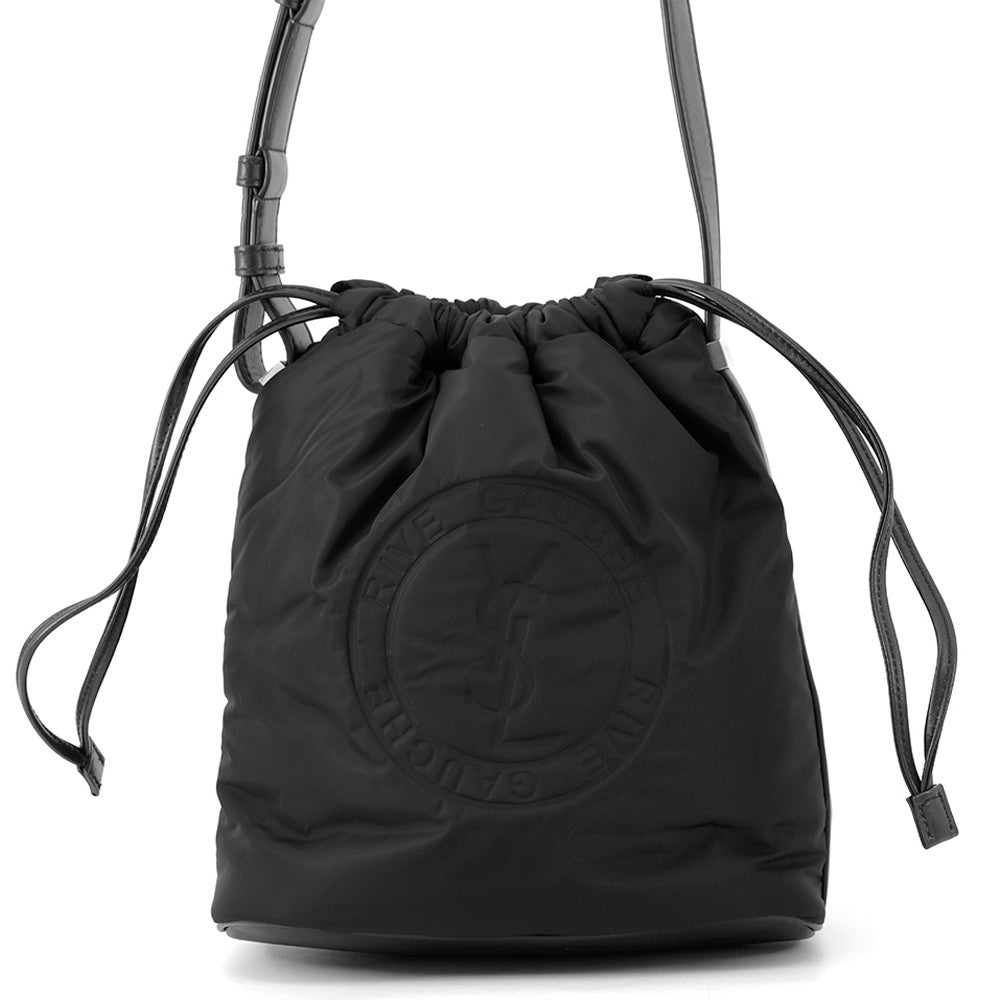 SAINT LAURENT PARIS Rive Gauche bucket bag Black710261 Nylon Leather