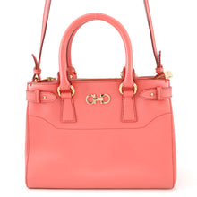 将图像加载到图库查看器中，Ferragamo Gancini 2WAYBag salmon pink21E428 Leather
