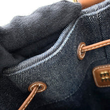 将图像加载到图库查看器中，MIUMIU Bucket bag Navy/Brown5BE089 Denim Leather
