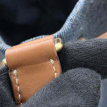 将图像加载到图库查看器中，MIUMIU Bucket bag Navy/Brown5BE089 Denim Leather
