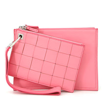 将图像加载到图库查看器中，Bottega Veneta Maxi INTRECCIATO Small Double Pouch Pink574049 Leather Size Small
