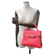 将图像加载到图库查看器中，Delvaux Tempate Red Leather Size MM
