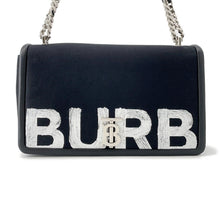 Load image into Gallery viewer, BURBERRY Roller ChainShoulder Black/White Canvas Leather
