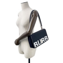 Load image into Gallery viewer, BURBERRY Roller ChainShoulder Black/White Canvas Leather

