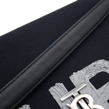 Load image into Gallery viewer, BURBERRY Roller ChainShoulder Black/White Canvas Leather
