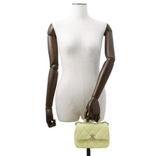 Load image into Gallery viewer, CHANEL Top handle Matelasse Shoulder YellowAS4543 Shiny Calf Leather Size Mini
