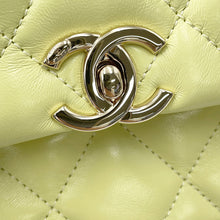 将图像加载到图库查看器中，CHANEL Top handle Matelasse Shoulder YellowAS4543 Shiny Calf Leather Size Mini
