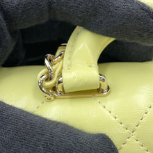Load image into Gallery viewer, CHANEL Top handle Matelasse Shoulder YellowAS4543 Shiny Calf Leather Size Mini
