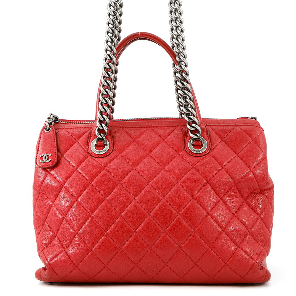 CHANEL Matelasse 2WAYBag RedA92748 Leather