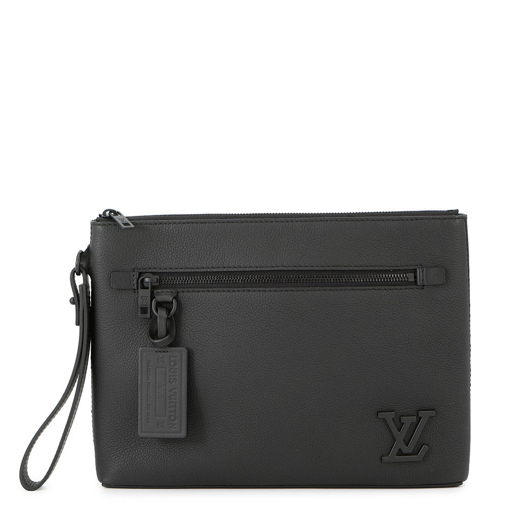 LOUIS VUITTON Take Off・Pouch NoirM69837 Grain Leather