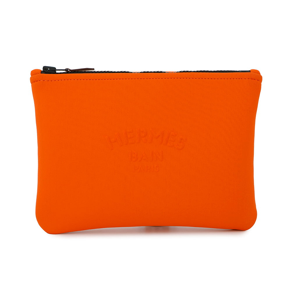 HERMES Pouch Neoban Truth Flat Orange Polyamide80% Polyurethane20% Size PM