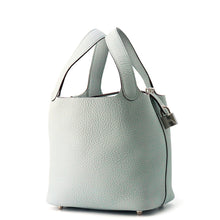 将图像加载到图库查看器中，HERMES ★Picotin Lock Blue Gacier Taurillon Clemence Size PM
