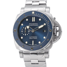 将图像加载到图库查看器中，PANERAI ★Submersible W42mm Stainless Steel Blue DialPAM02068

