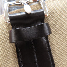 将图像加载到图库查看器中，HERMES Etrivieres Shopping Beige Marfa/Black Towargoelan Vache Hunter Leather
