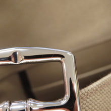 将图像加载到图库查看器中，HERMES Etrivieres Shopping Beige Marfa/Black Towargoelan Vache Hunter Leather
