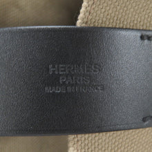 将图像加载到图库查看器中，HERMES Etrivieres Shopping Beige Marfa/Black Towargoelan Vache Hunter Leather
