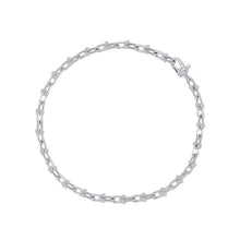 将图像加载到图库查看器中，TIFFANY&amp;Co. Hardware Microlink Bracelet Size Double Extra Large SV925
