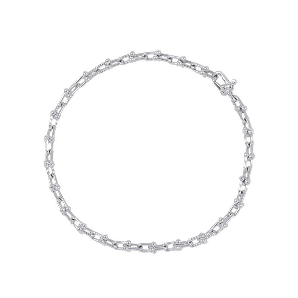 TIFFANY&Co. Hardware Microlink Bracelet Size Double Extra Large SV925