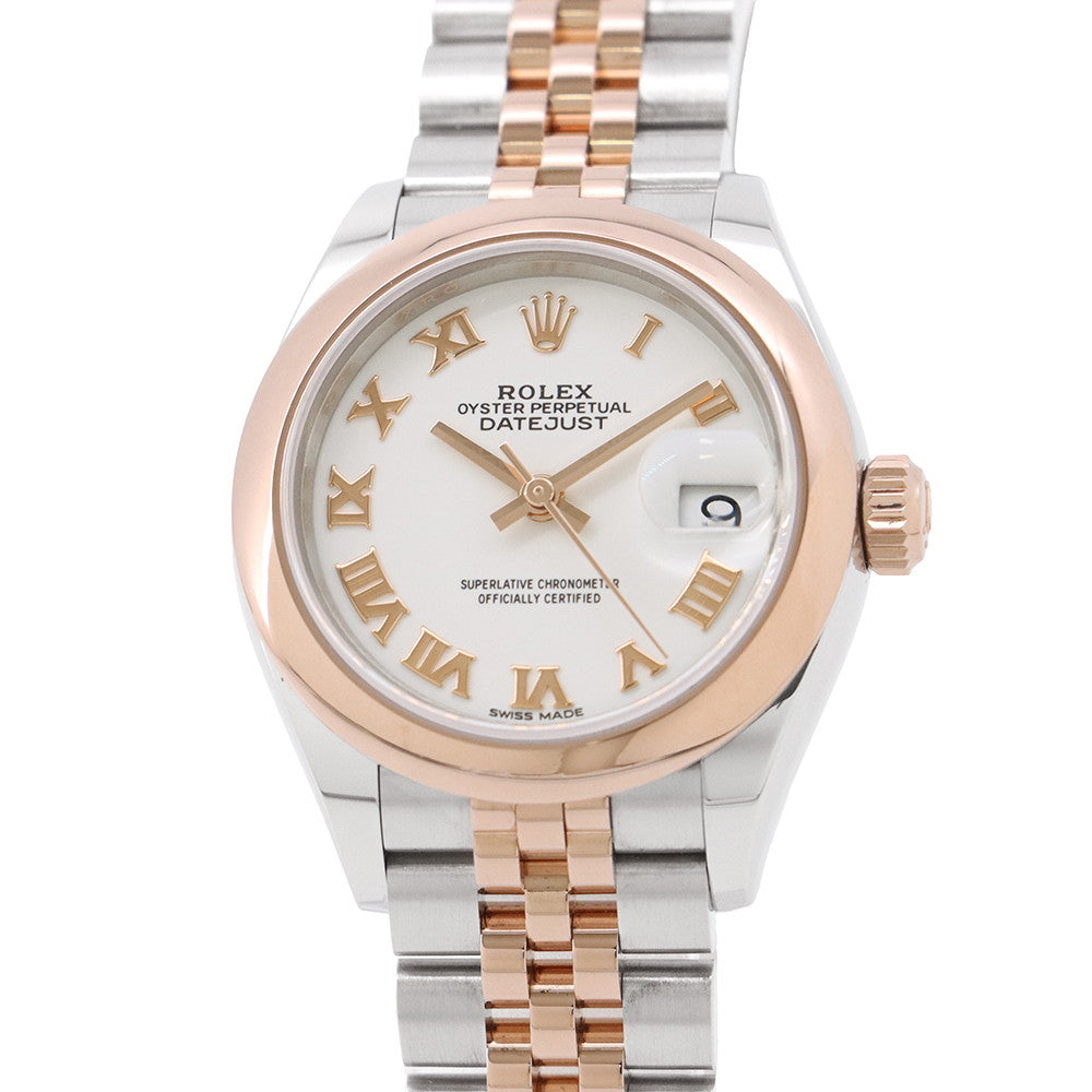 ROLEX Lady-Datejust W28mm Stainless Steel K18PG White Dial279161