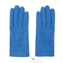 将图像加载到图库查看器中，HERMES Gloves Lisbon Blue Agate Lambskin Size 7

