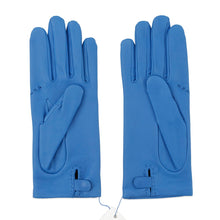 将图像加载到图库查看器中，HERMES Gloves Lisbon Blue Agate Lambskin Size 7
