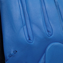 将图像加载到图库查看器中，HERMES Gloves Lisbon Blue Agate Lambskin Size 7
