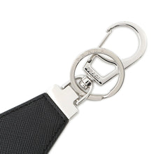 将图像加载到图库查看器中，PRADA Saffiano Leather Triangle Logo Key Ring Black2PP041 Leather
