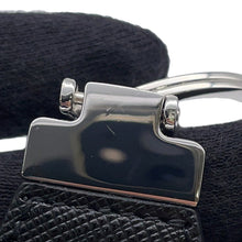 将图像加载到图库查看器中，PRADA Saffiano Leather Triangle Logo Key Ring Black2PP041 Leather
