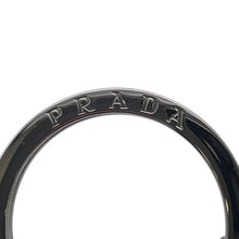 将图像加载到图库查看器中，PRADA Saffiano Leather Triangle Logo Key Ring Black2PP041 Leather
