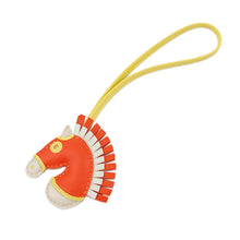 Load image into Gallery viewer, HERMES JeezyCamail Bag Charm Orange/Lime/Craie/Vert Fizz Lambskin
